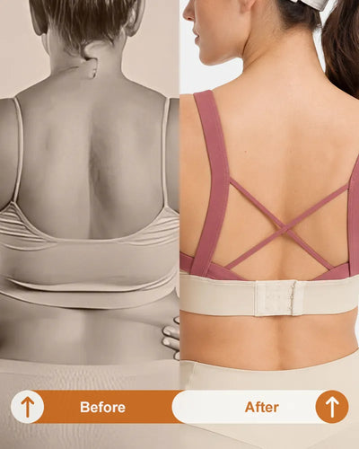 Cross Back Sports Bra with Side Smoothing