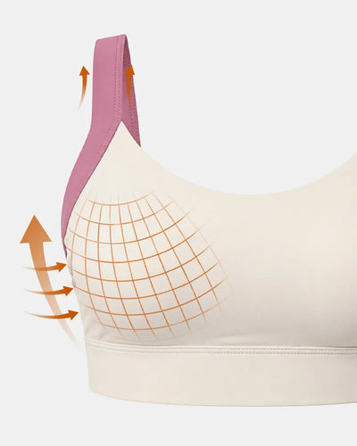 Cross Back Sports Bra with Side Smoothing