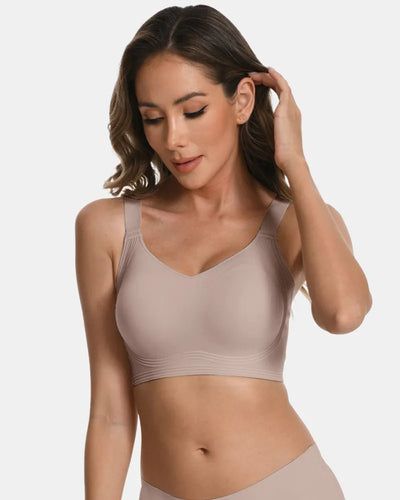 Women's Push Up Wireless Full Coverage Seamless Jelly Bra - Gray - Soft Intention-1