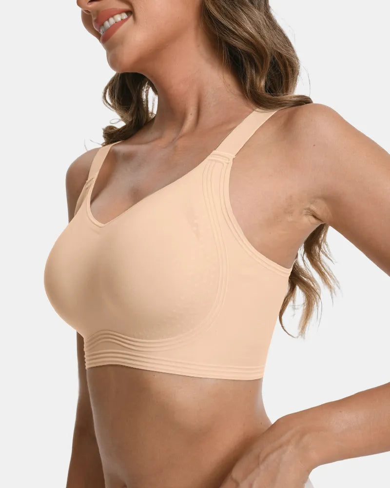 Women's Push Up Wireless Full Coverage Seamless Jelly Bra - Light Nude - Soft Intention-2
