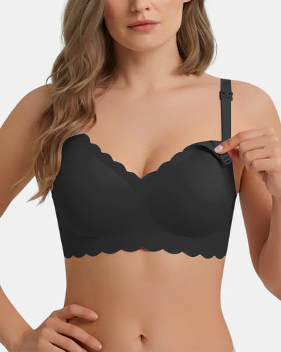 Scalloped Seamless Nursing Bra with Back Smoothing