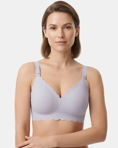 Scalloped Seamless Nursing Bra with Back Smoothing