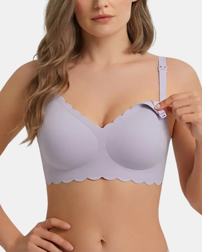 Scalloped Seamless Nursing Bra with Back Smoothing