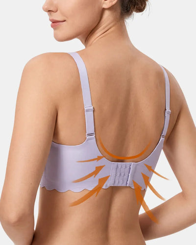 Scalloped Seamless Nursing Bra with Back Smoothing