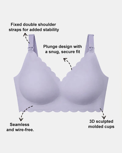 Scalloped Seamless Nursing Bra with Back Smoothing