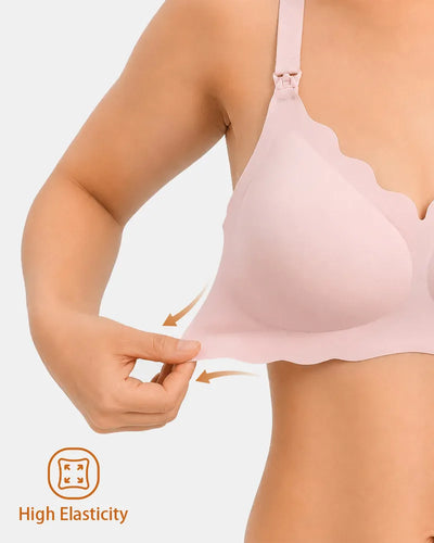 Scalloped Seamless Nursing Bra with Easy Clips