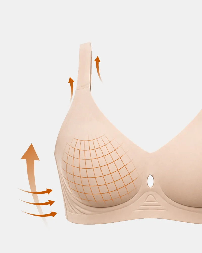 Women's Seamless Lift Jelly Bra Breathable Teardrop Hollow - Soft Intention-Details-6