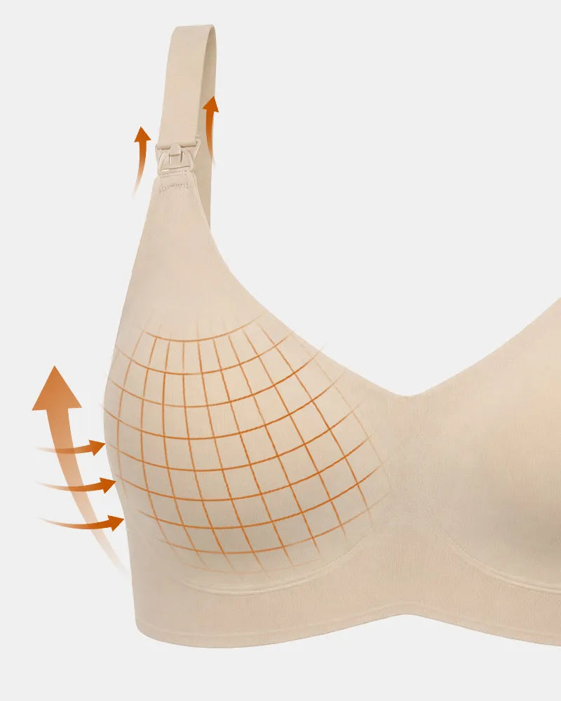 Seamless Nursing Bra with Easy Clips