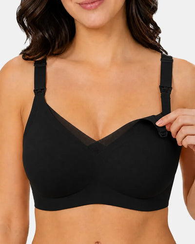 Seamless Nursing Bra with Effortless Pumping Support