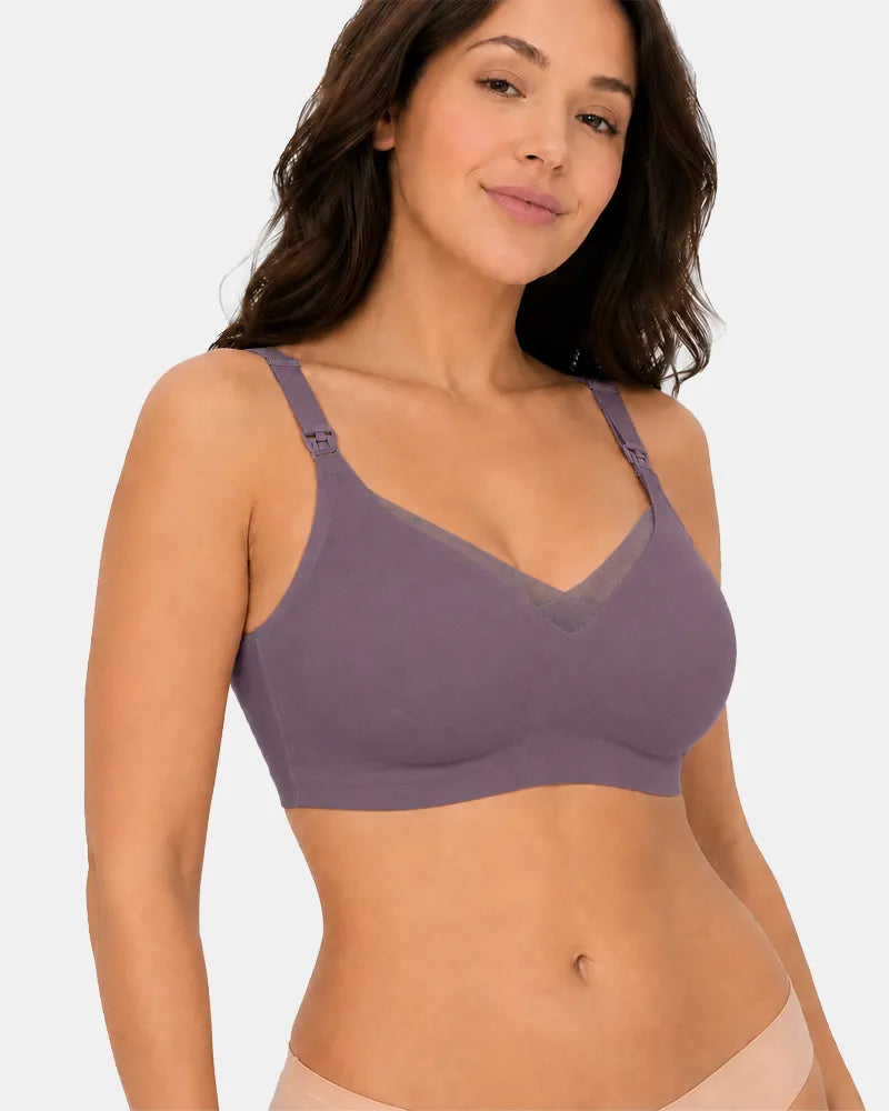 Seamless Nursing Bra with Effortless Pumping Support