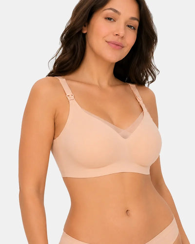 Seamless Nursing Bra with Effortless Pumping Support