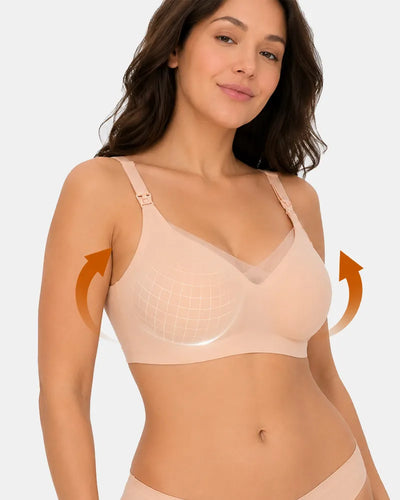 Seamless Nursing Bra with Effortless Pumping Support
