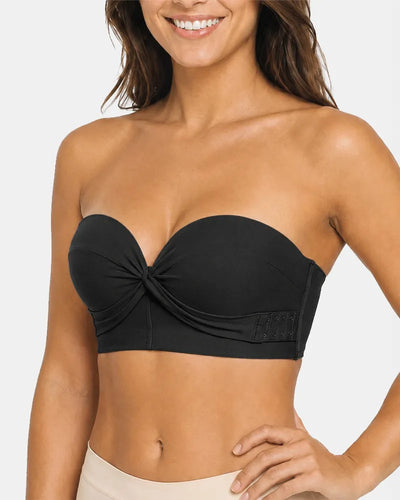 Seamless Strapless Bandeau Bra with Anti Slip Stay Up Support