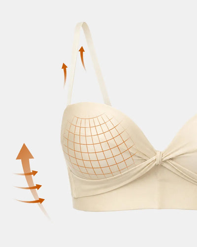 Seamless Strapless Bandeau Bra with Anti Slip Stay Up Support