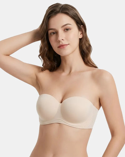 Seamless Strapless Minimizer Bra with Secure Anti Slip Support