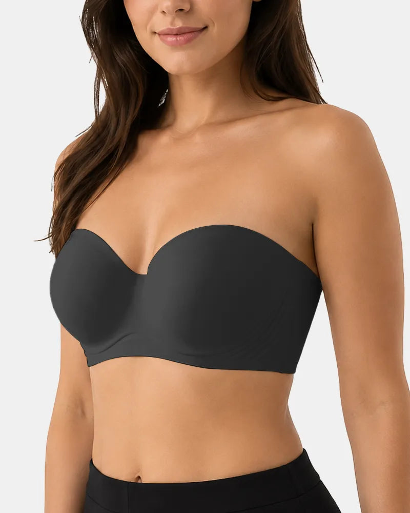Seamless Strapless Minimizer Bra with Secure Anti Slip Support