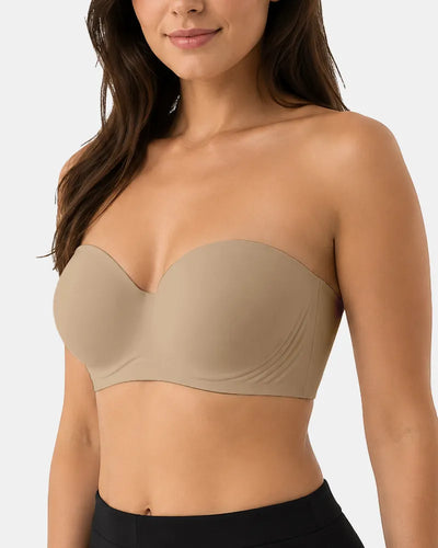 Seamless Strapless Minimizer Bra with Secure Anti Slip Support