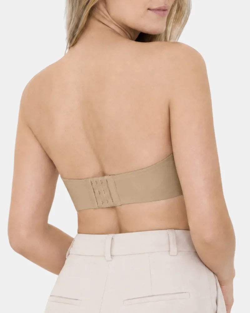 Seamless Strapless Minimizer Bra with Secure Anti Slip Support
