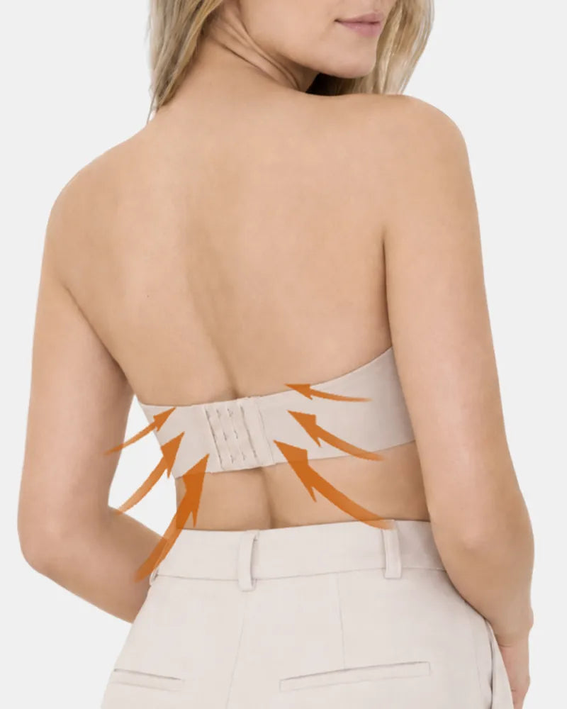Seamless Strapless Minimizer Bra with Secure Anti Slip Support