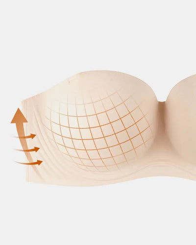 Seamless Strapless Minimizer Bra with Secure Anti Slip Support