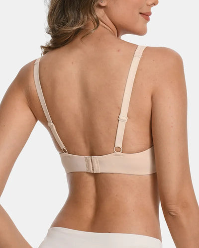 Women's Seamless Underwire Effortless Shaping Lift Balconette Bra - Light Nude - Soft Intention-4