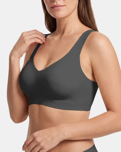Women's Upgraded Summer Jelly Wireless T-Shirt Bra - Black - Soft Intention-1