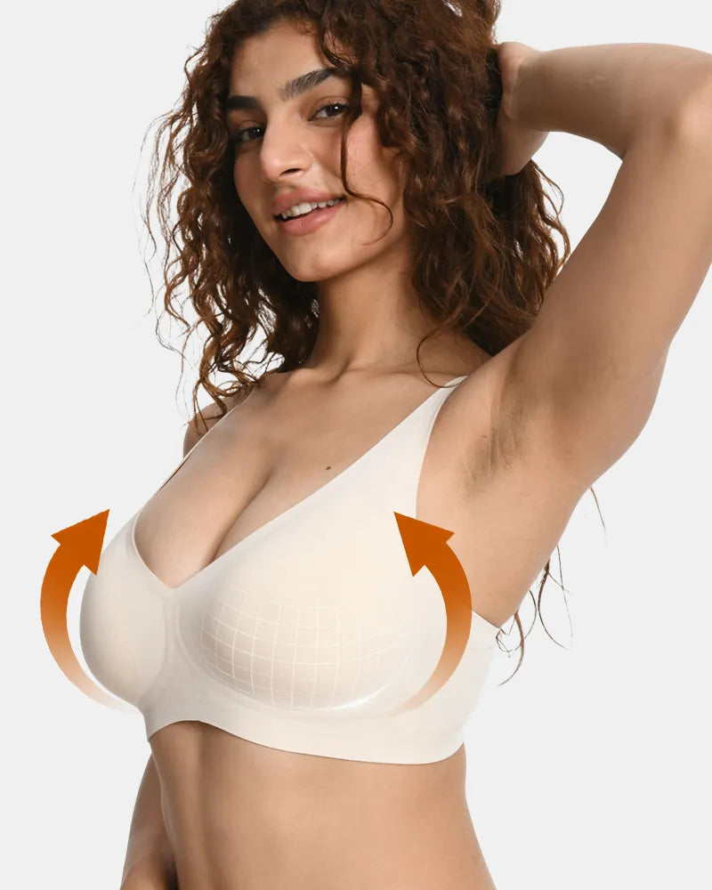 Women's V-Neck Jelly Bra Back Clasp - Soft Intention-Details-2