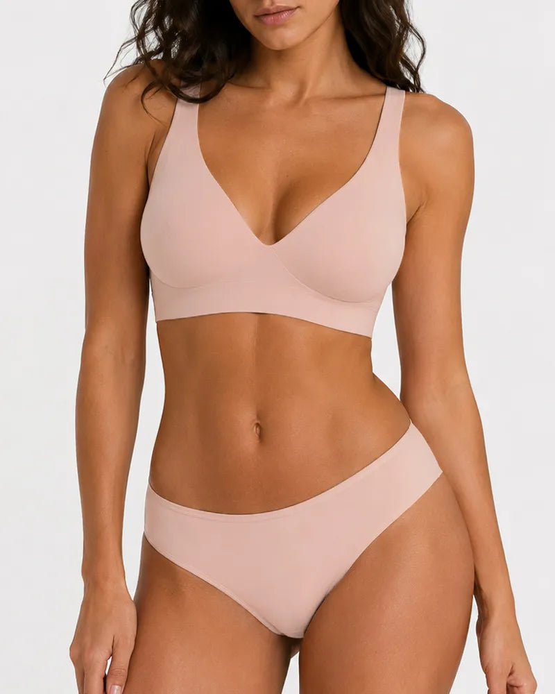 V Neck Matching Set