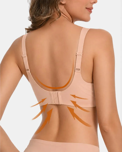 Women's V-Neck Scalloped Wireless Bra - Soft Intention-Details-1