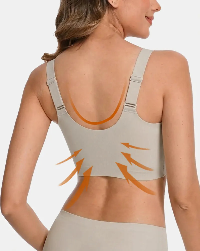 Women's Wireless Front Zipper Bra - Soft Intention-Details-1