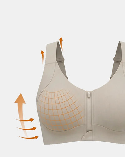Women's Wireless Front Zipper Bra - Soft Intention-Details-6
