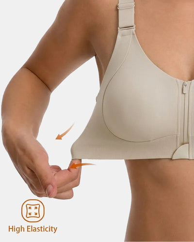 Women's Wireless Front Zipper Bra - Soft Intention-Details-7