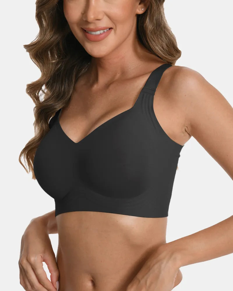 Women's Wireless Full Coverage Jelly Bra - Black - Soft Intention-2