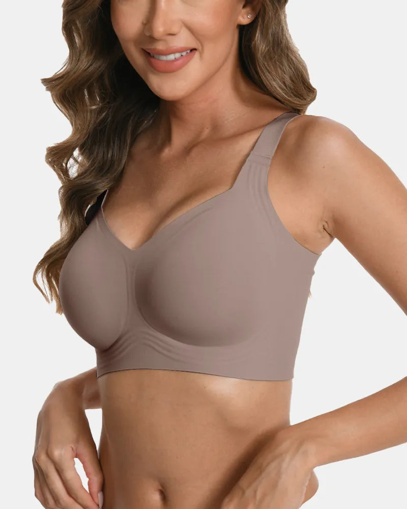 Women's Wireless Full Coverage Jelly Bra - Gray - Soft Intention-2