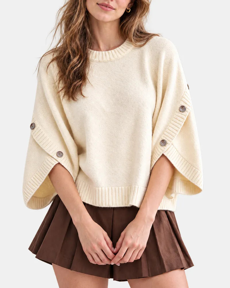 Women's 3/4 Sleeve Knit Sweater