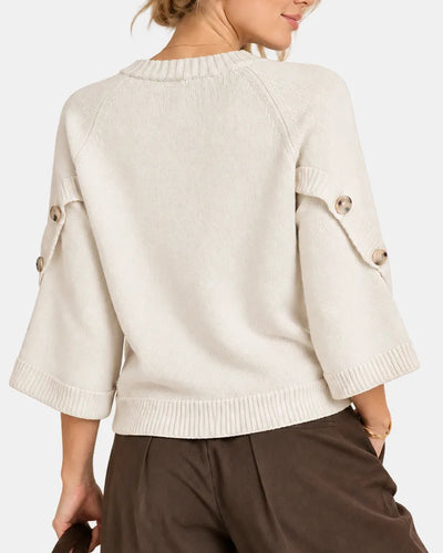 Women's 3/4 Sleeve Knit Sweater