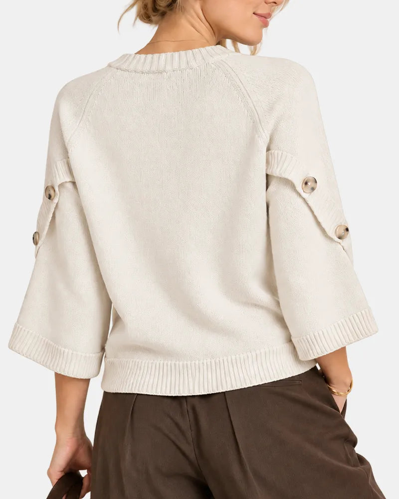 Women's 3/4 Sleeve Knit Sweater