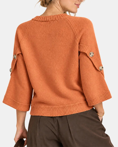 Women's 3/4 Sleeve Knit Sweater
