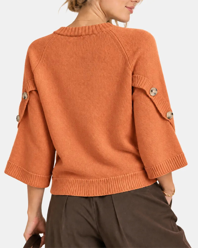 Women's 3/4 Sleeve Knit Sweater