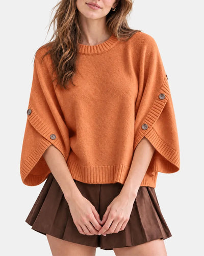 Women's 3/4 Sleeve Knit Sweater