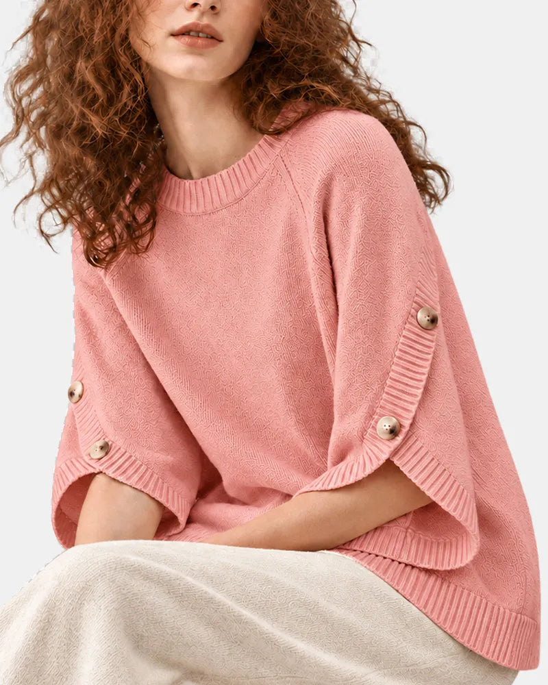 Women's 3/4 Sleeve Knit Sweater