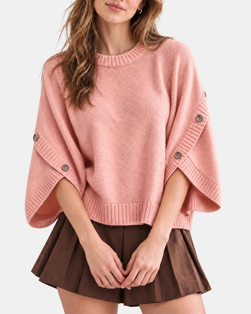 Women's 3/4 Sleeve Knit Sweater