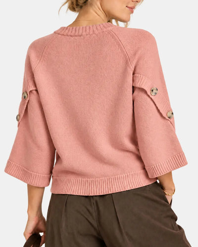 Women's 3/4 Sleeve Knit Sweater